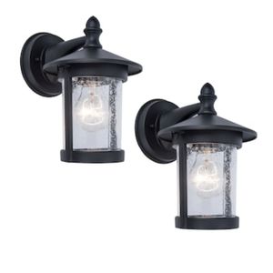 NEW in box Project Source  2-Pack 2-Light 8.78-in Black Outdoor Wall Light